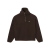 Sweatshirt polaire col montant zippé marron chocolat