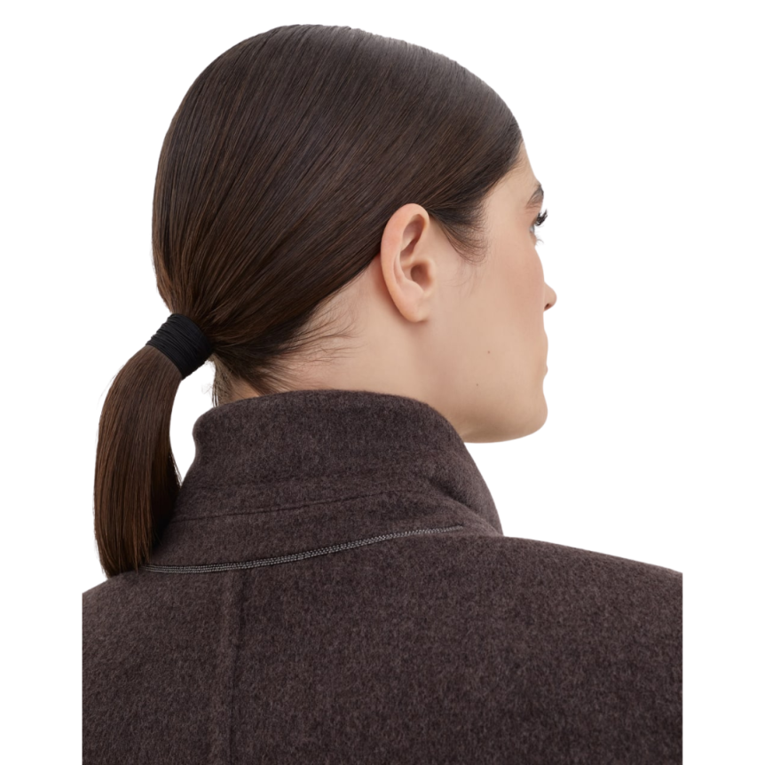 Manteau confection BRUNELLO CUCINELLI main drap laine vierge cachemire marron Monile