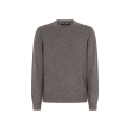 Pull col rond cachemire gris