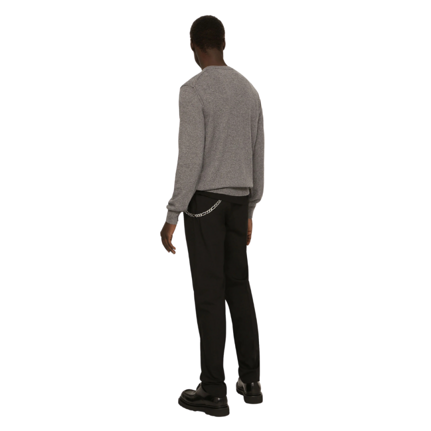 Pull col rond DOLCE & GABBANA cachemire gris