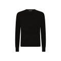 Pull col rond cachemire noir