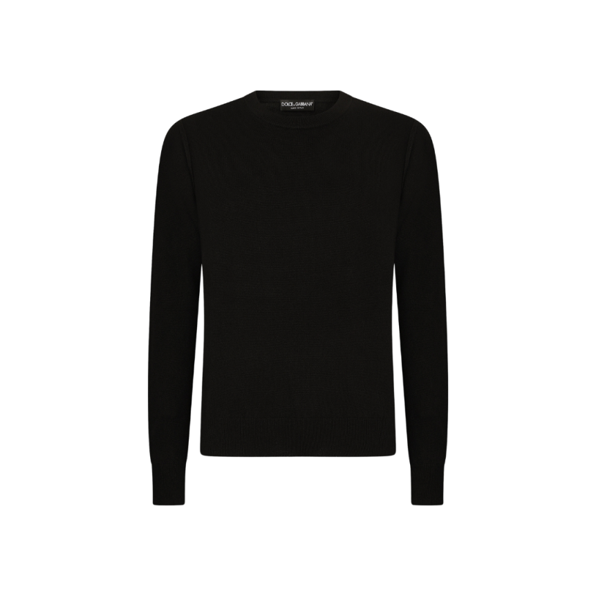 Pull col rond DOLCE & GABBANA cachemire noir