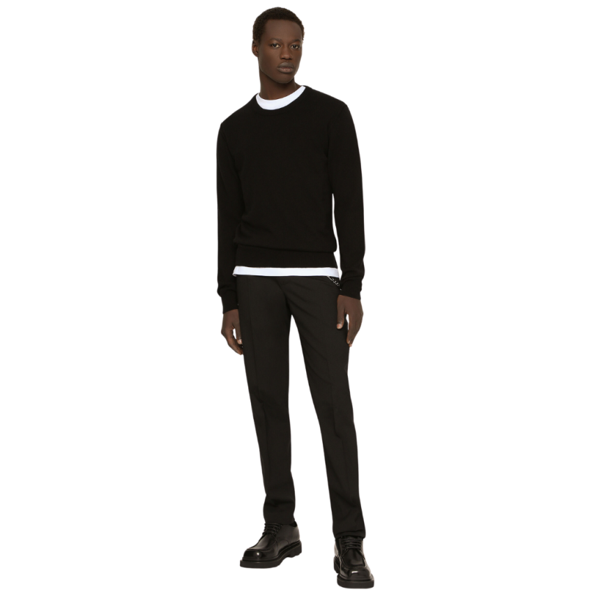 Pull col rond DOLCE & GABBANA cachemire noir