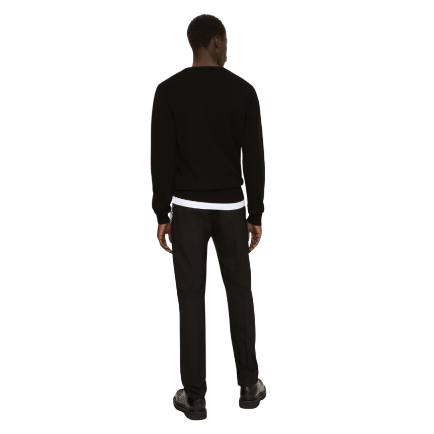 Pull col rond DOLCE & GABBANA cachemire noir