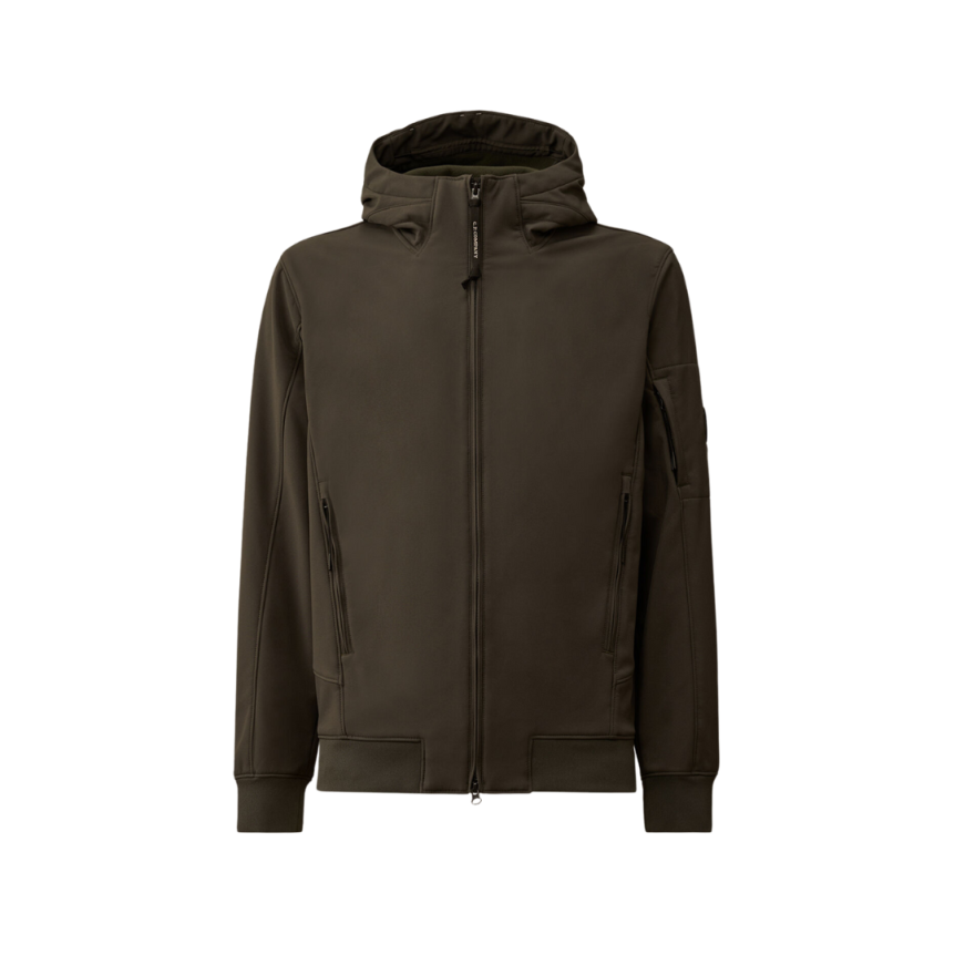 Veste à capuche C.P. Shell-R gris anthracite lentille