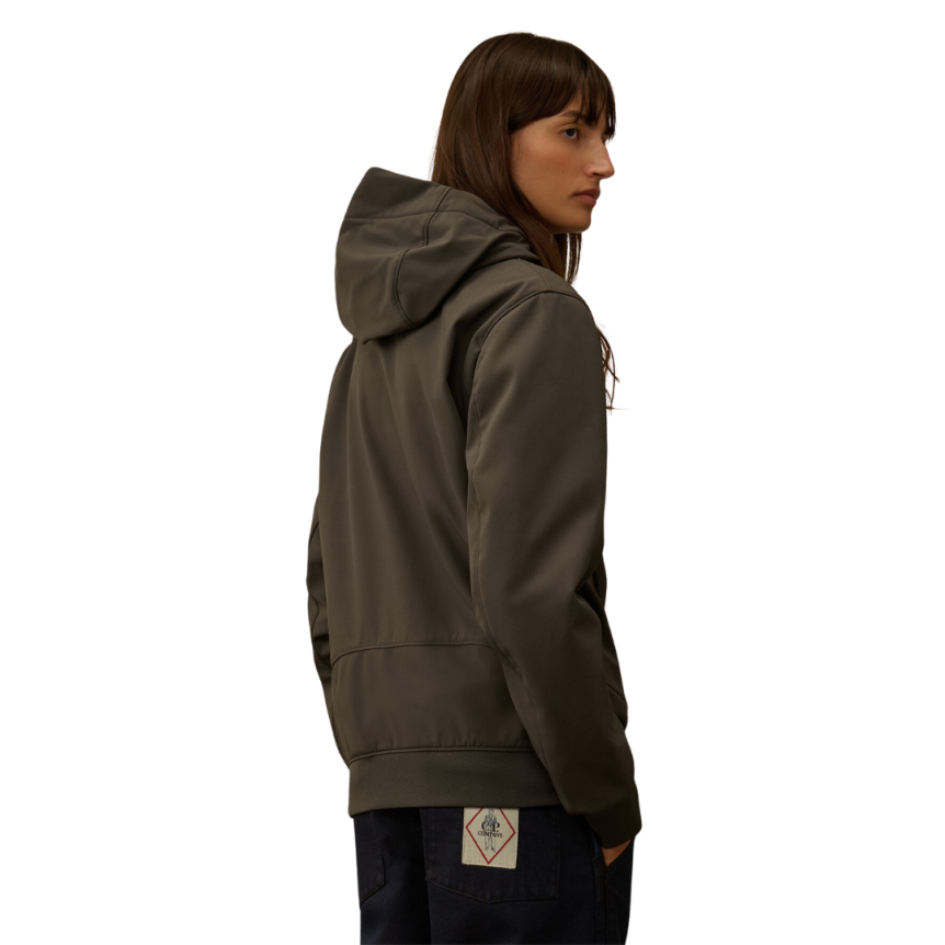 Veste à capuche C.P. Shell-R gris anthracite lentille