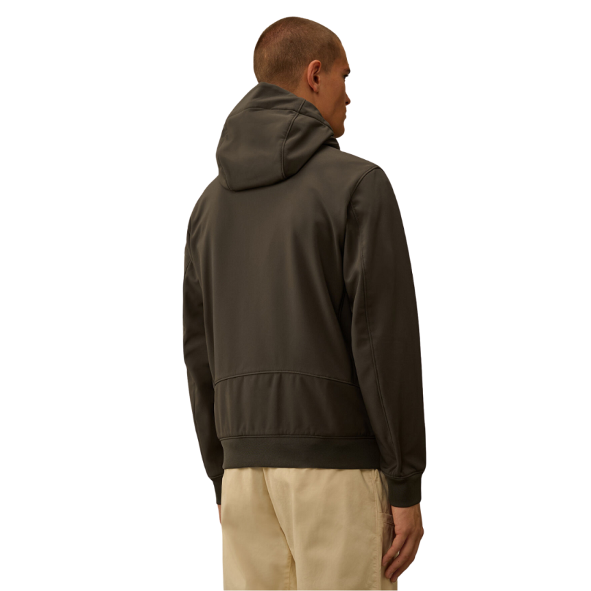 Veste à capuche C.P. Shell-R gris anthracite lentille