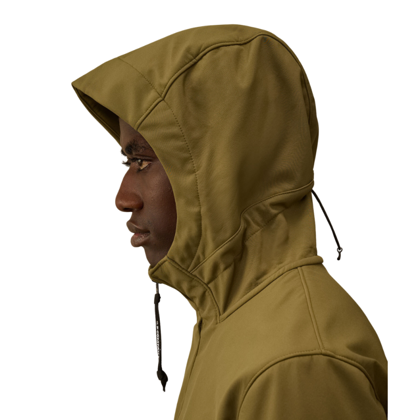 Veste à capuche C.P. Shell-R vert kaki lentille