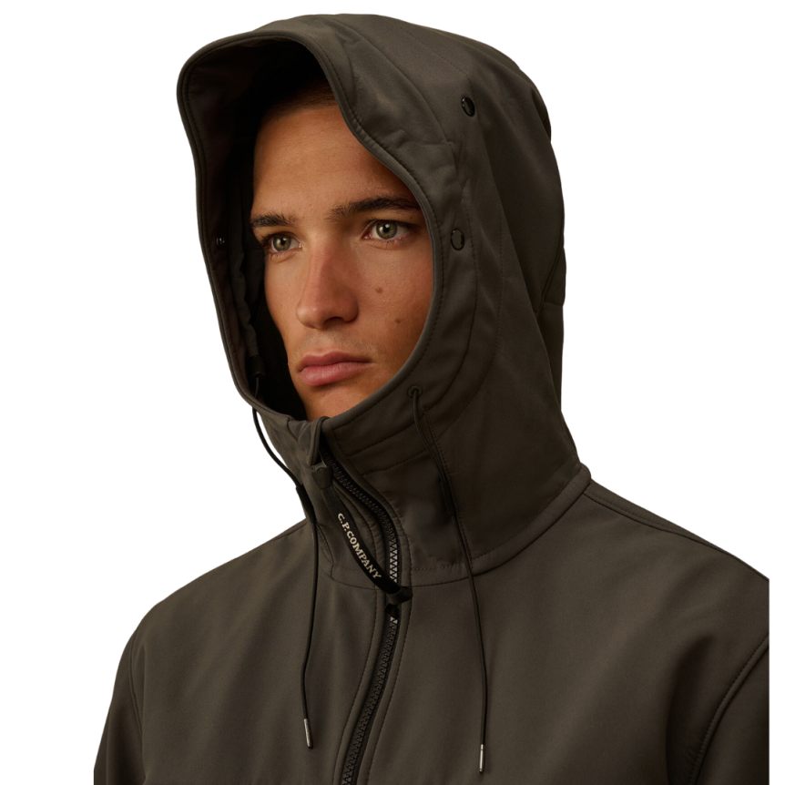 Veste Goggle C.P. Shell-R gris anthracite capuche lunettes