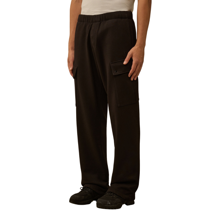 Pantalon de survêtement Jogging cargo large noir broderie CP
