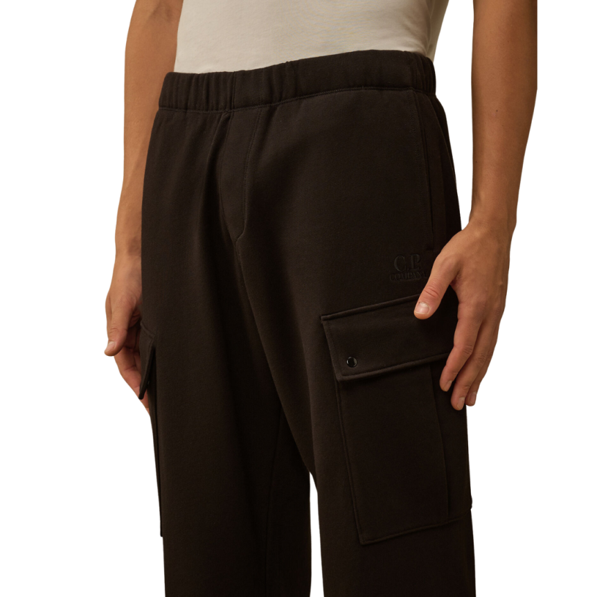 Pantalon de survêtement Jogging cargo large noir broderie CP