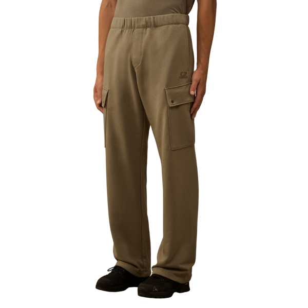Pantalon de survêtement Jogging cargo large beige broderie CP