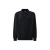 Sweat-shirt col polo zippé coton noir broderie CP