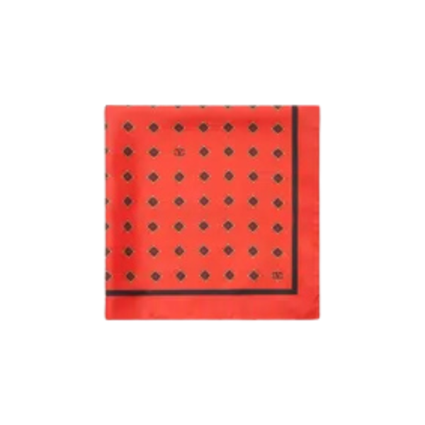 Foulard bandeau VALENTINO Opticool soie rouge imprimée