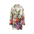 Manteau coton viscose imprimé bouquet de fleurs multicolore