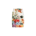 Mini jupe coton viscose imprimé bouquet de fleurs multicolore