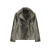 Veste caban peau lainée agneau gris