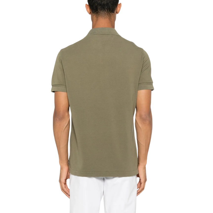 Polo manche courte TOM FORD lyocell coton vert kaki