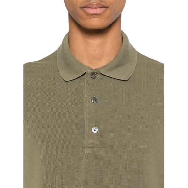 Polo manche courte TOM FORD lyocell coton vert kaki