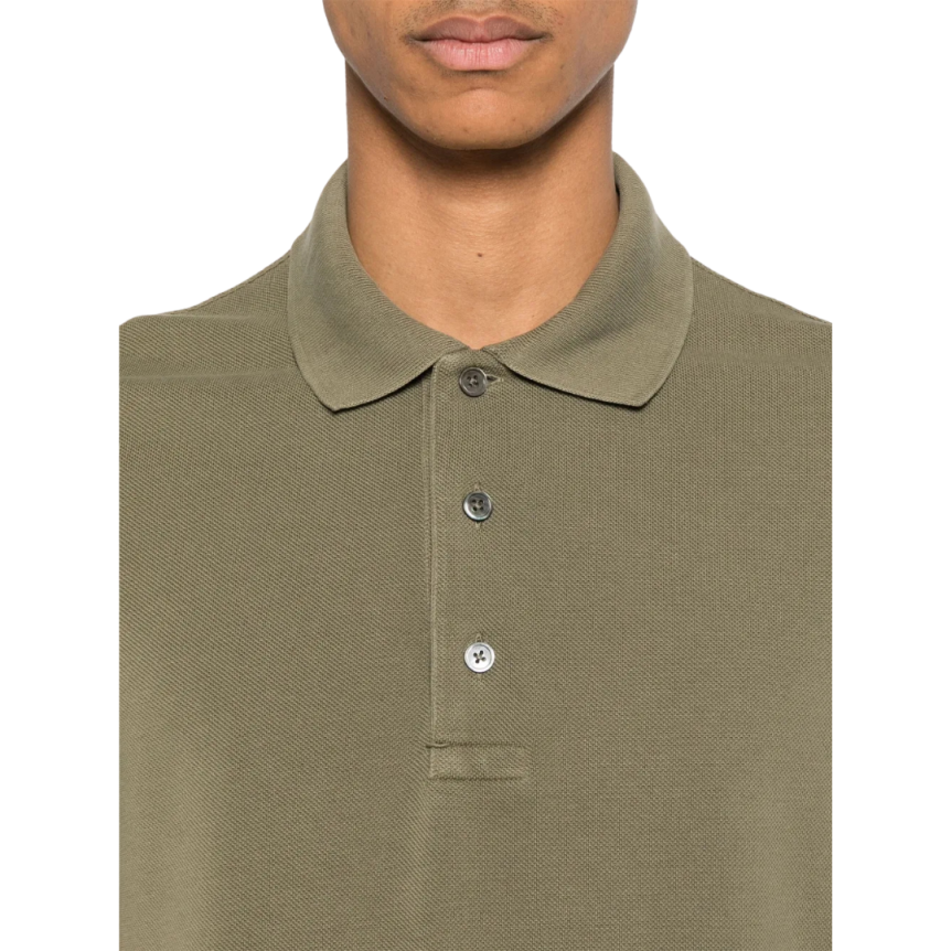 Polo manche courte TOM FORD lyocell coton vert kaki