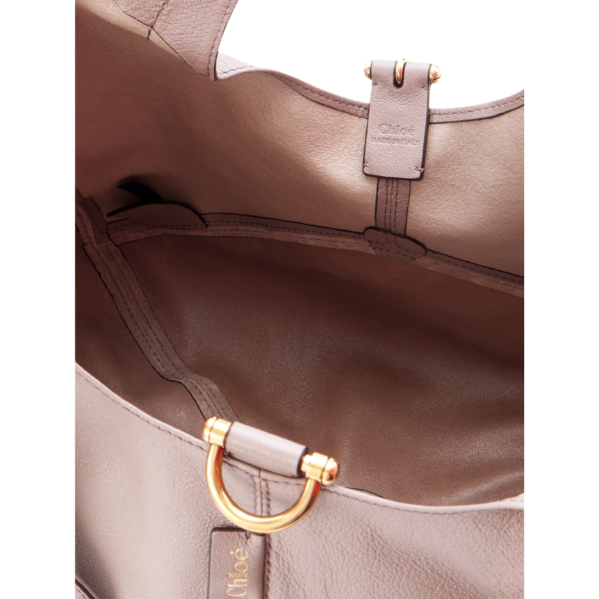 Sac porté épaule main CHLOE Balloon cuir daim Gris Violine