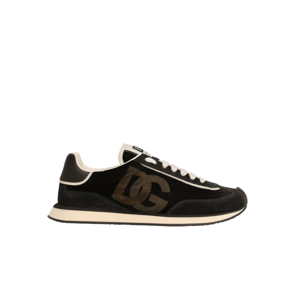 Baskets DOLCE & GABBANA Cushion velours cuir veau avec logo DG