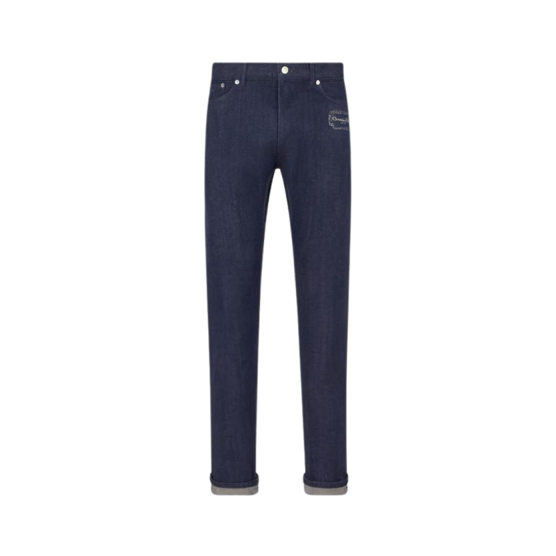 Jean denim coton bleu brut...