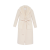 Manteau ceinturé lainage cachemire blanc col poche fourrure vison