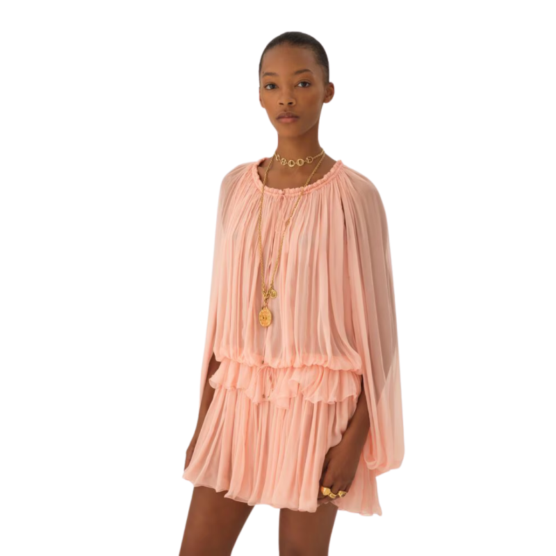 Mini robe cape fronce...