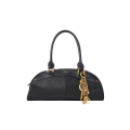Sac Bowling Ride cuir veau lisse noir pendentifs charms dorés