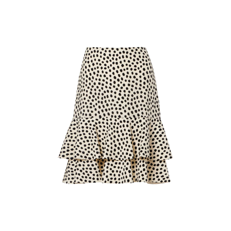 Jupe courte soie écrue...