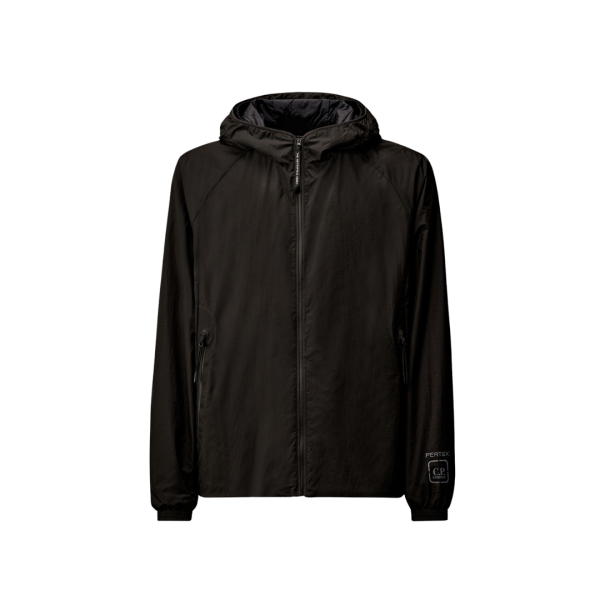 Veste à capuche CP COMPANY Pertex matelassée nylon noir Metropolis Collection