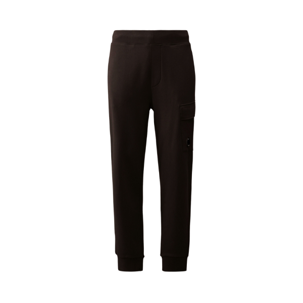 Pantalon survêtement CP COMPANY coton molleton relief diagonal noir