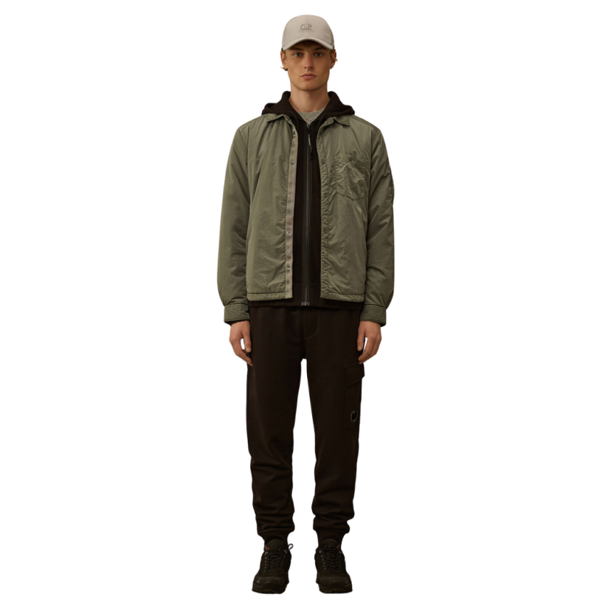 Pantalon survêtement CP COMPANY coton molleton relief diagonal noir