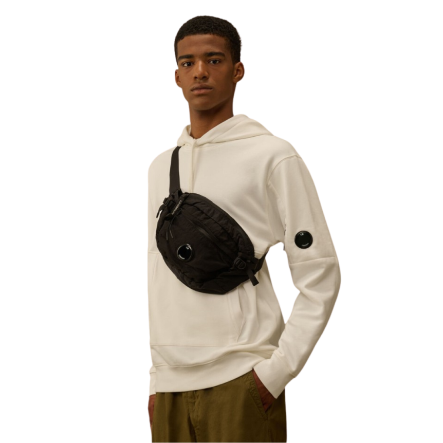 Sac bandoulière CP COMPANY banane nylon B Lens noir