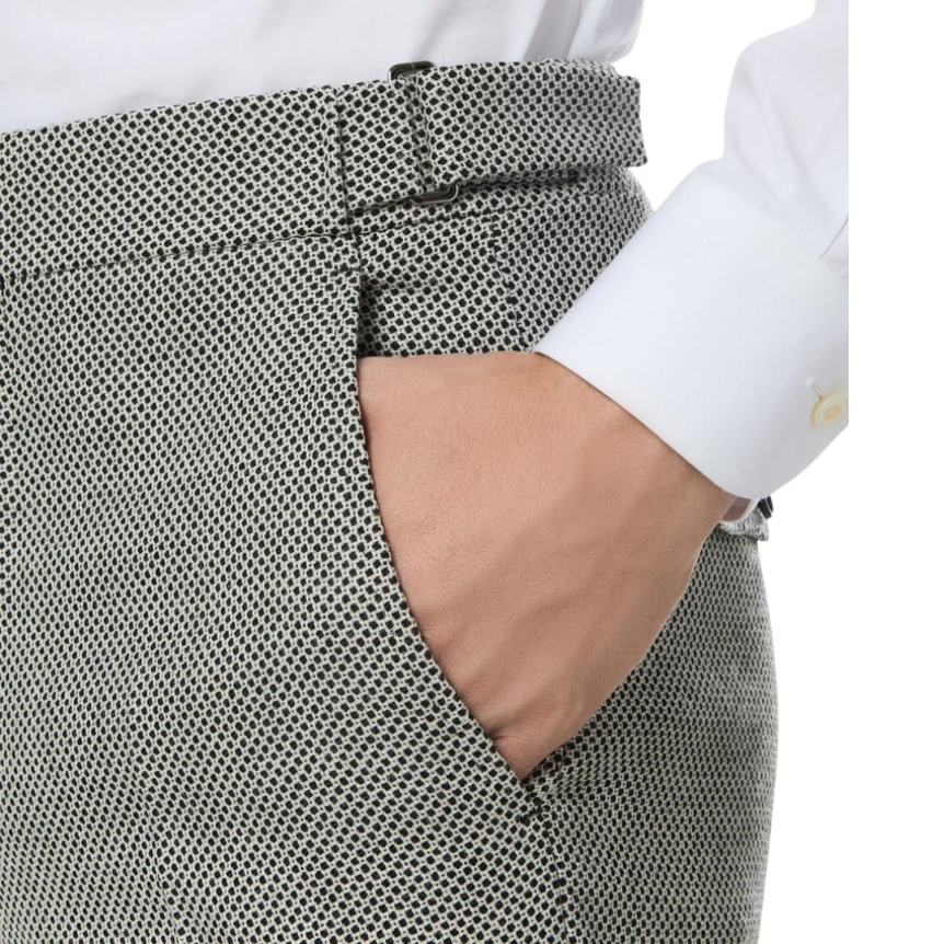 Pantalon de costume TOM FORD laine vierge micro caviar gris