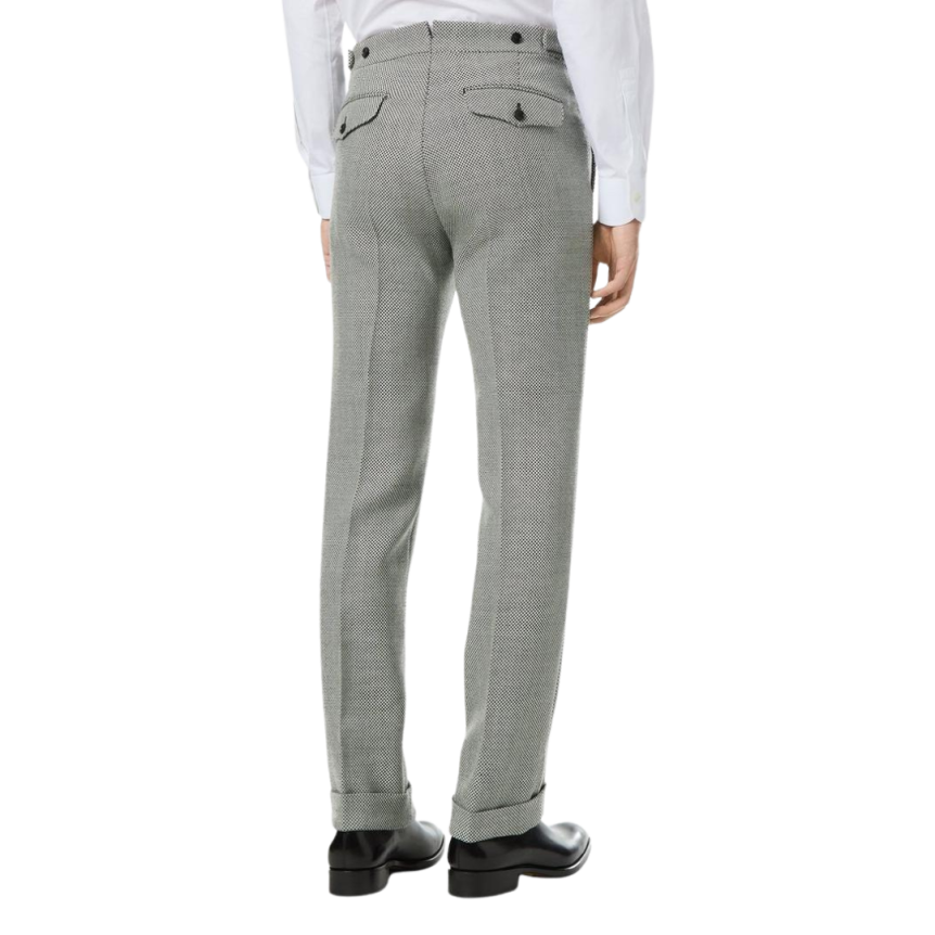 Pantalon de costume TOM FORD laine vierge micro caviar gris