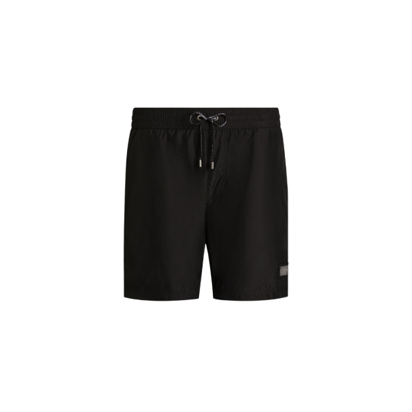 Short de bain mi-long DOLCE  & GABBANA nylon léger noir Pochette