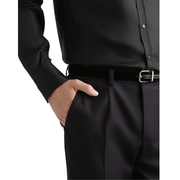 Pantalon de costume DOLCE & GABBANA sergé laine bleu marine