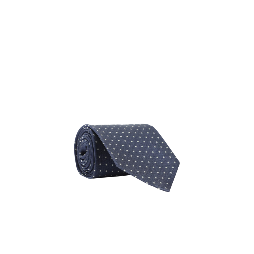 Cravate TOM FORD soie bleu pois bleu ciel