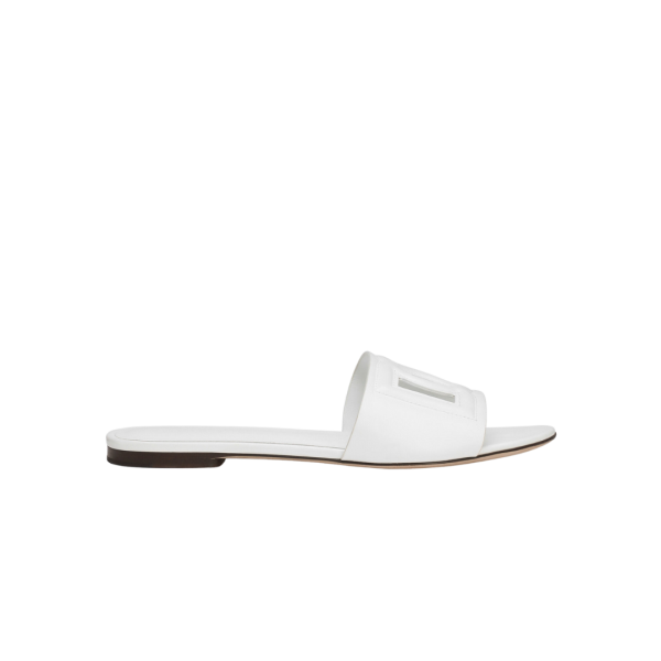 Mules DOLCE & GABBANA cuir veau blanc logo DG