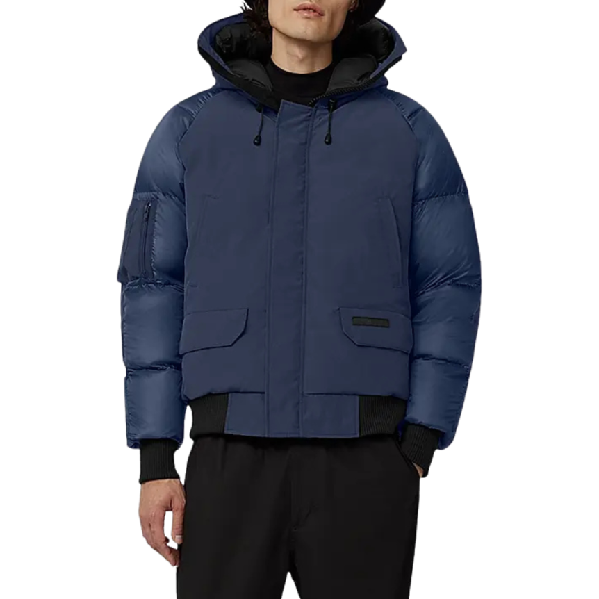 Blouson aviateur bomber CANADA GOOSE Chilliwack capuche bleu marine