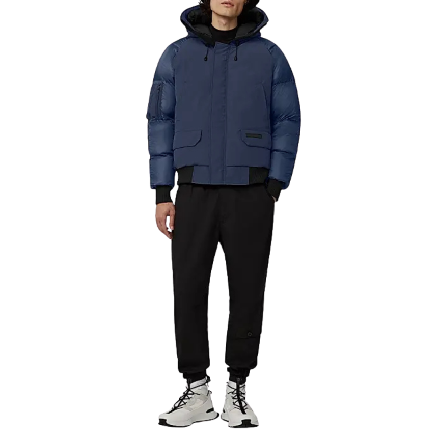 Blouson aviateur bomber CANADA GOOSE Chilliwack capuche bleu marine