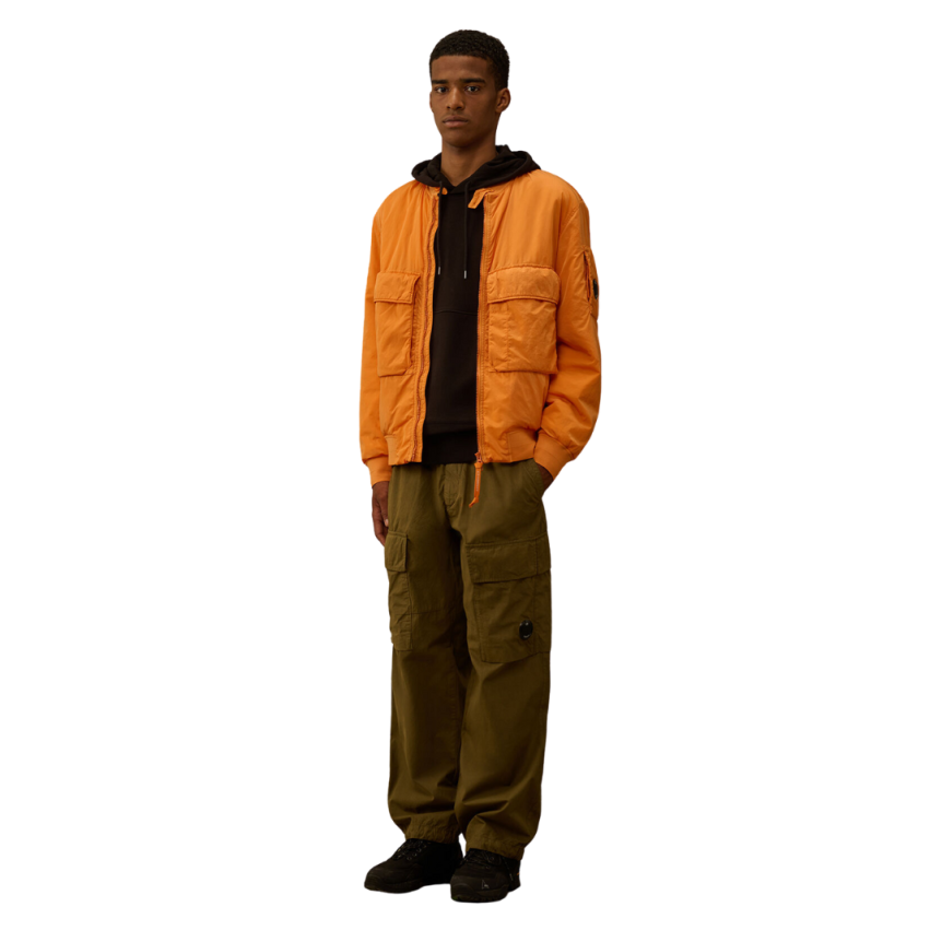 Sweat à capuche CP COMPANY polaire motif diagonal relief coton noir