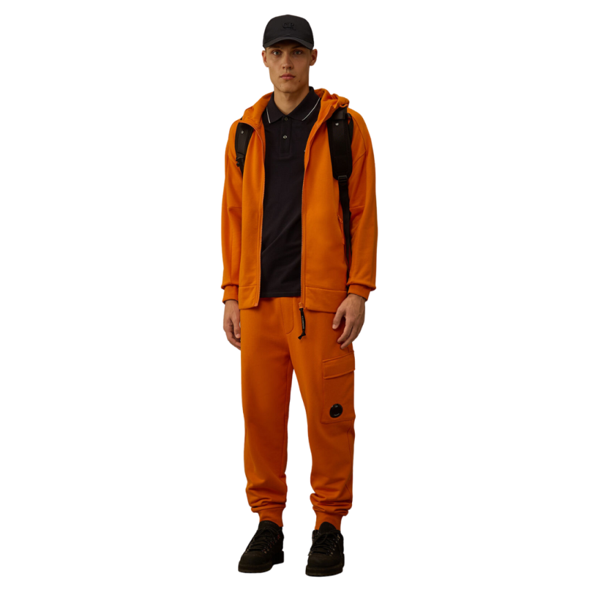 Pantalon de survêtement CP COMPANY polaire coton orange poche cargo lentille