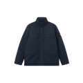 Veste à capuche Field jacket nylon rembourré déperlant bleu marine poches pression