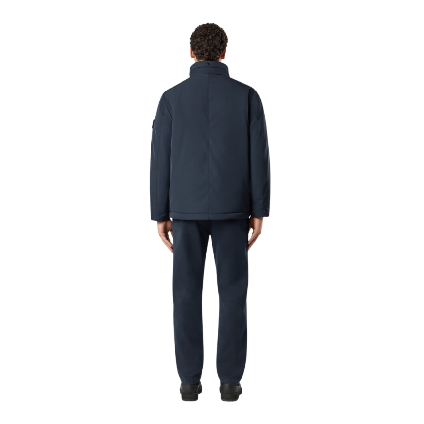 Veste à capuche STONE ISLAND Field jacket nylon rembourré déperlant bleu marine poches pression