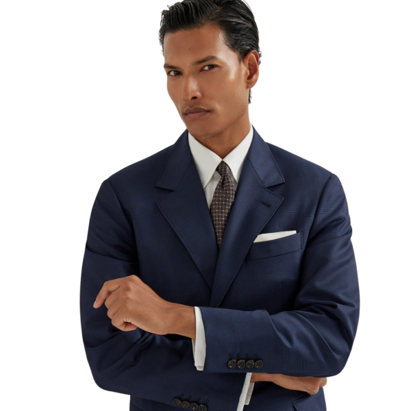 Cravate BRUNELLO CUCINELLI soie micro motif marron chocolat