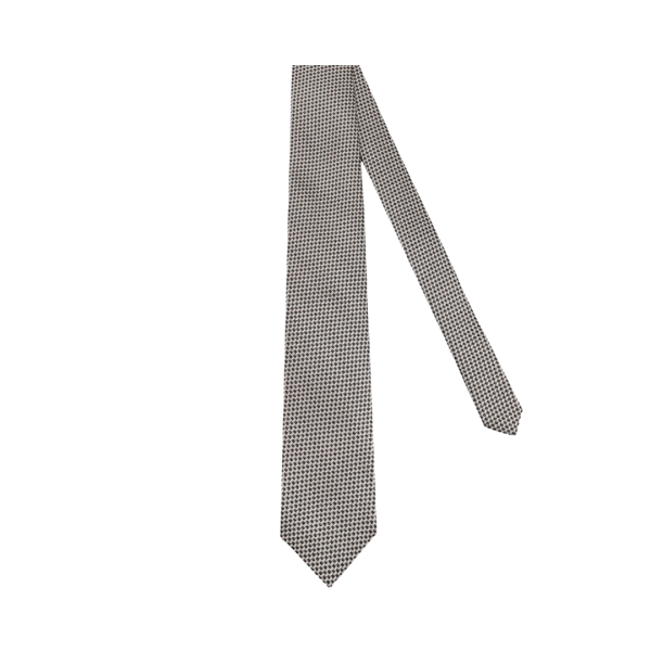 Cravate TOM FORD soie micro caviar gris