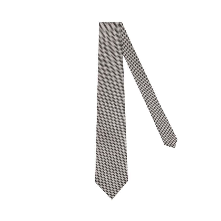 Cravate TOM FORD soie micro caviar gris